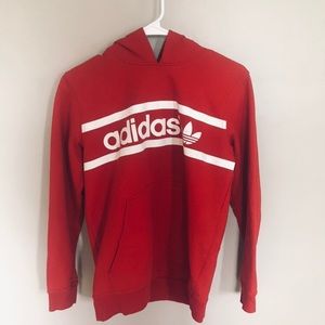 Adidas Red Trefoil Hoodie